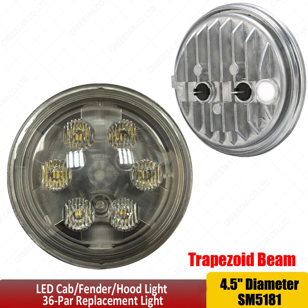 PAR36 светодиодные Тракторные огни 4 5 &quotКруглый par 36 led крыло/капот/Cab фары 12В 24В