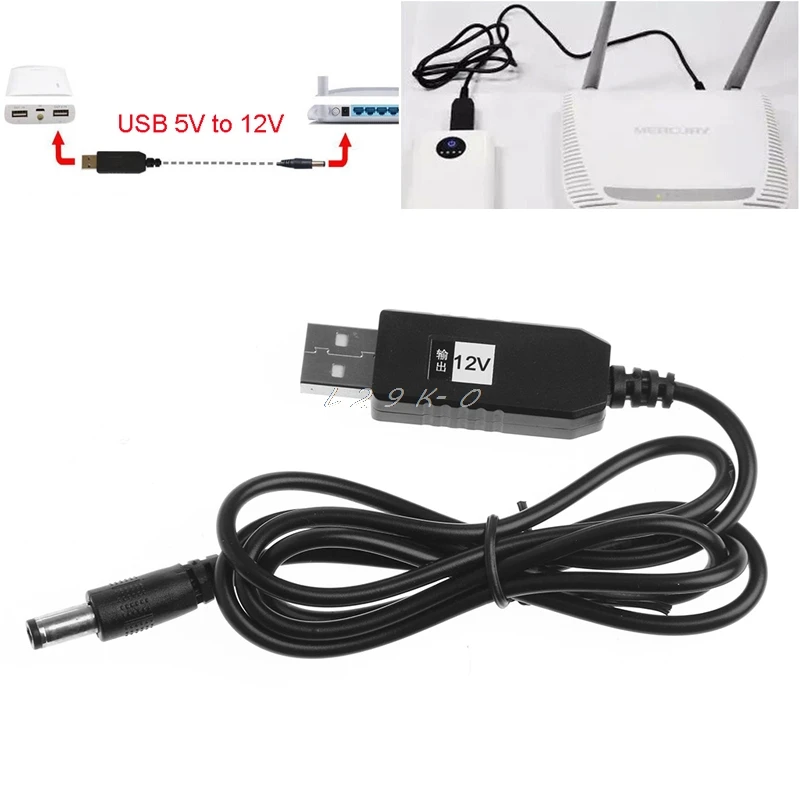 USB 5 в пост. Тока 12 В 2 1x5 мм штекер Повышающий Модуль адаптер кабель для