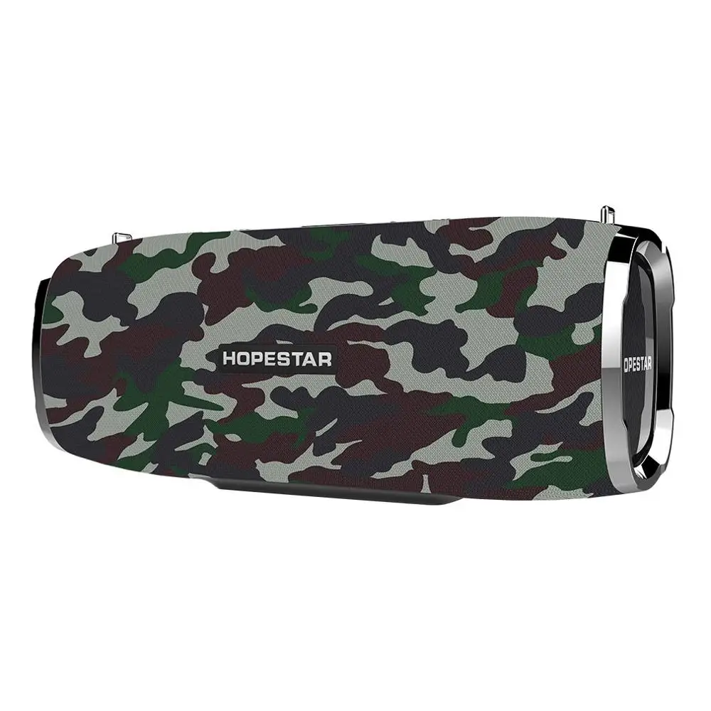 Армейский зеленый HOPESTAR A6 Bluetooth динамик Портативный беспроводной громкий динамик 3D стерео звуковая система Открытый водонепроницаемый динамик - Цвет: Армейский зеленый
