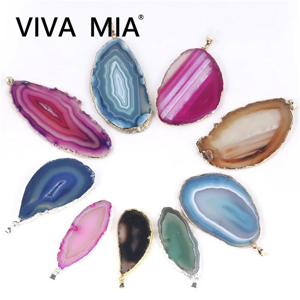 

1pc Druzy Agates Cut Blue Green Agates Gold Pendant Chalcedony Geode Irregular Pendants druzy Plating Natural Stone