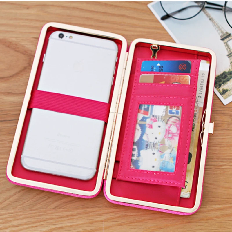 Женский длинный милый кошелек женская сумка Большой Вместительный Ланч бокс