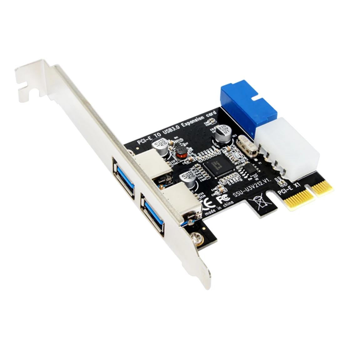 Etmakit новейший USB 3 0 PCI-E карта расширения внешний 2 порта USB3.0 + внутренний 19pin разъем