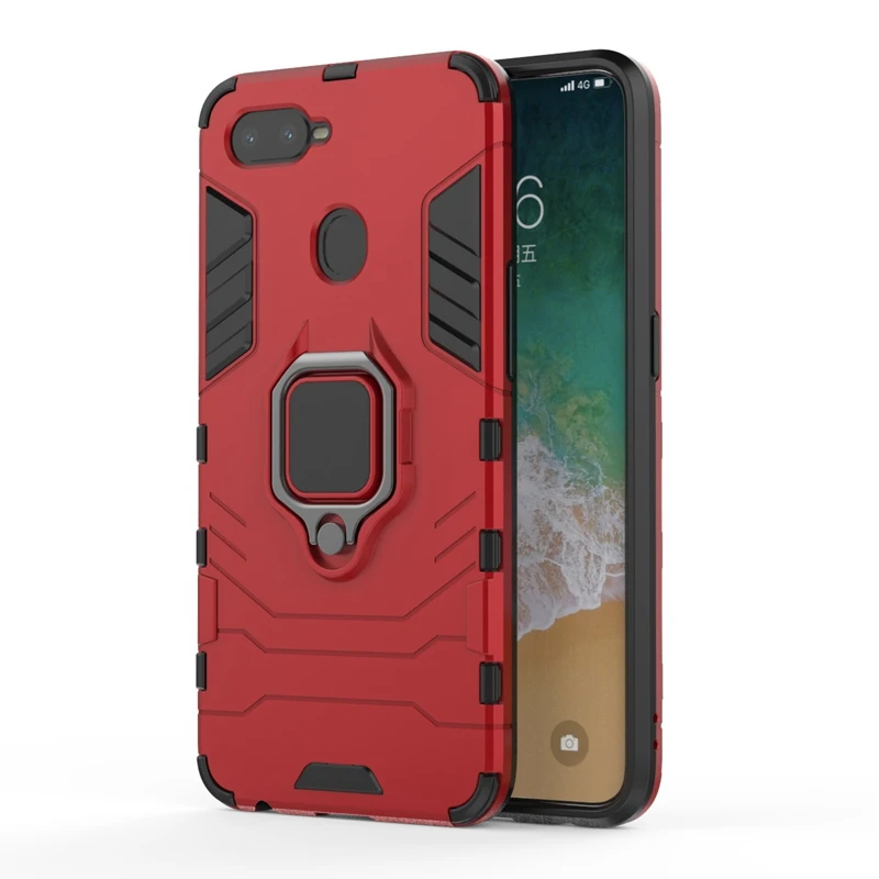 Кольцо Броня чехол для OPPO F9 K1 Coque противоударный жесткий R9 R9S R11 R11S Plus R15X R17 Pro A3S A5 A7X