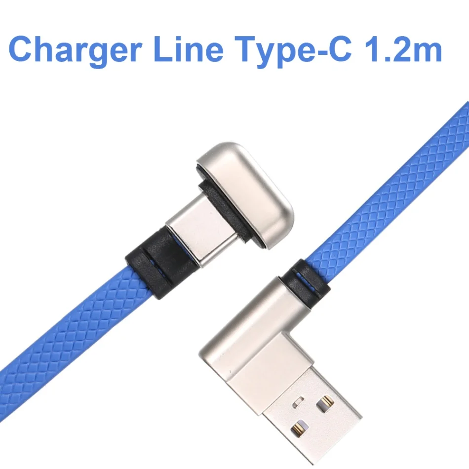 Type-C Blue 1.2m Кабель для быстрой зарядки на 180 градусов, кабель для зарядки и передачи данных из цинкового сплава Usb, кабель для зарядки телефона type-C, черный, 1,2 м, 1,8 м, красный, синий, 1,2 м - Цвет: Type-C Blue 1.2m