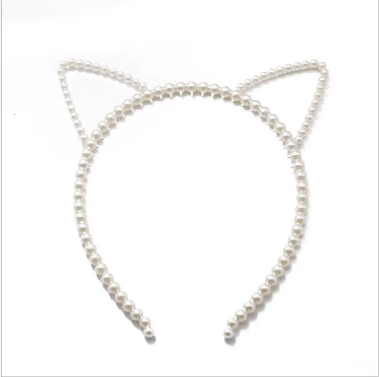 5 1PC Unique Hair Accessories Pearl Headband for Women Elegant Headband Wild Personality Fashion Pearl Girls Hair Headwear - Окраска металла: 5