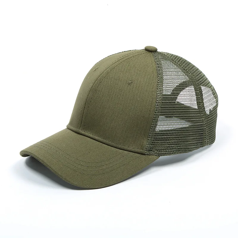 Army green Теннисная Кепка женская спортивный головной убор летняя грязная булочка сетчатые шляпы Регулируемый Спорт Бег Велоспорт Крышка s - Color: Army green