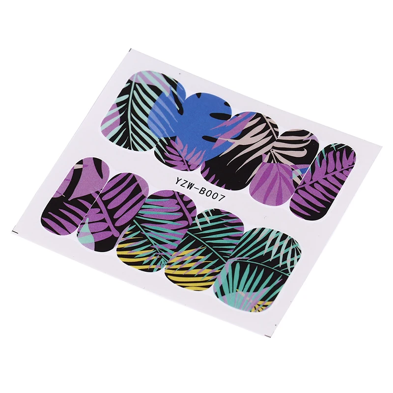 Новинка 1 лист дизайн ногтей поп вода листья наклейки Красота Переводные