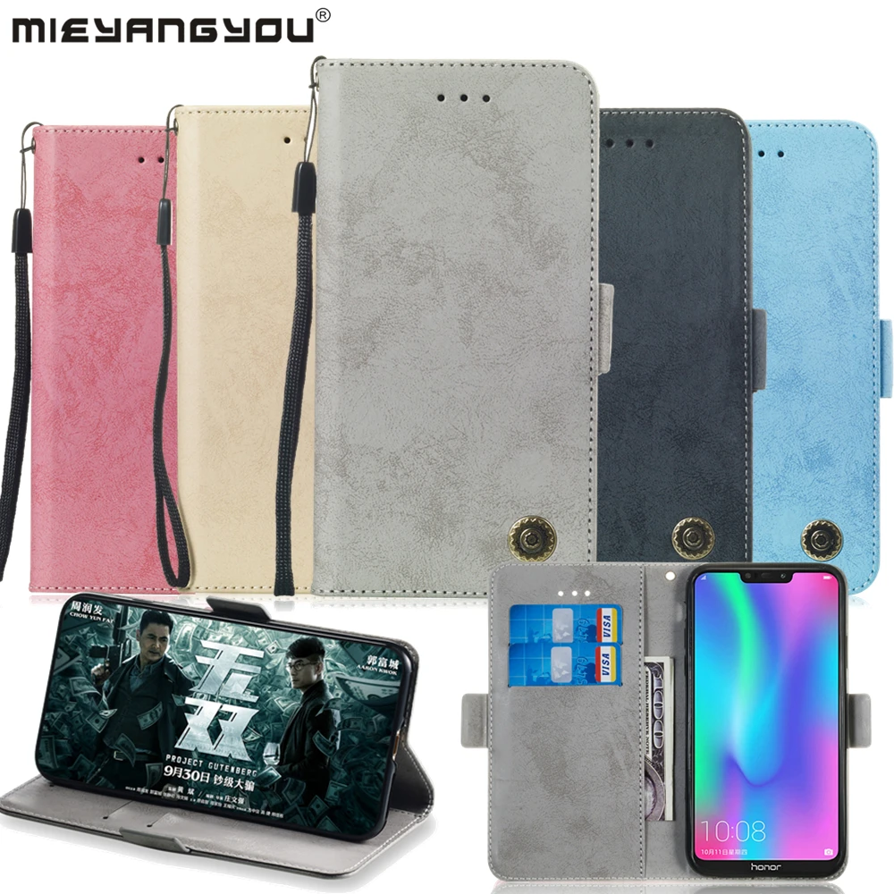 Кожаный чехол бумажник в стиле ретро с откидной крышкой для Huawei P8 Lite 2017 P Smart Mate 10 20