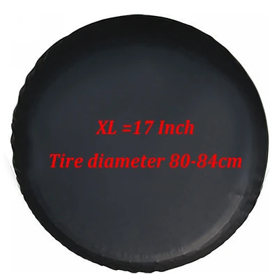 XL--17 inch 1 шт. автомобильный чехол для запасных шин водонепроницаемый пылезащитный чехол для колеса автомобиля чистый черный чехол для внедорожника джип Киа - Цвет: XL--17 inch