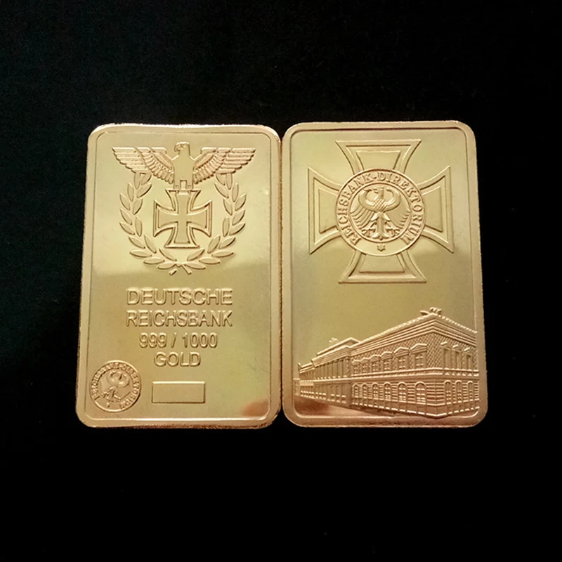 Новинка 2019 квадратная немецкая позолоченная коллекция монет художественные