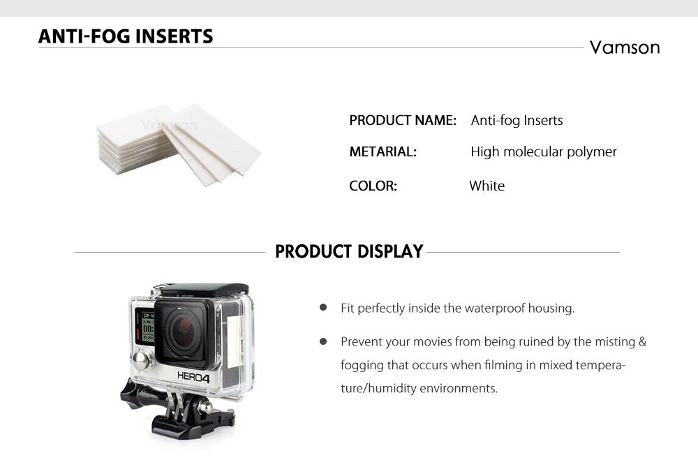 Vamson для Gopro hero 7 6 5 набор аксессуаров Sreen Portector/защита объектива водонепроницаемый корпус чехол для Go pro hero 6 5 VS05C