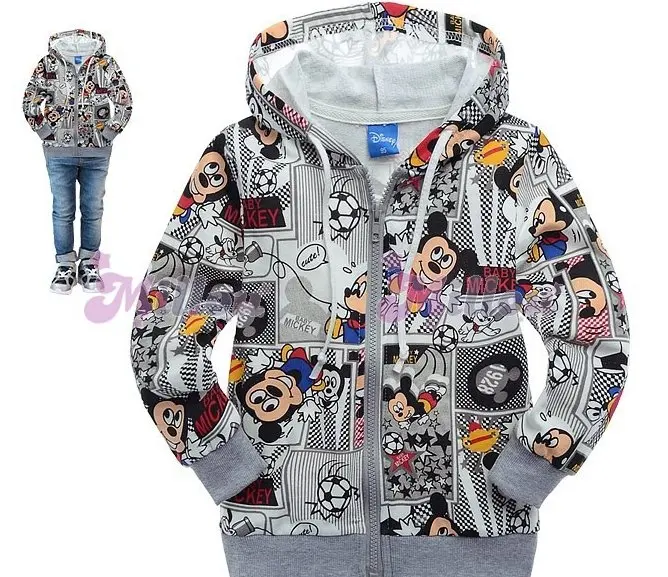 New Fashion 2012 Style Autumn Outfit Children's Clothing Foreign Trade Gray Cartoon Printing Pure Cotton Long Sleeve Coat |