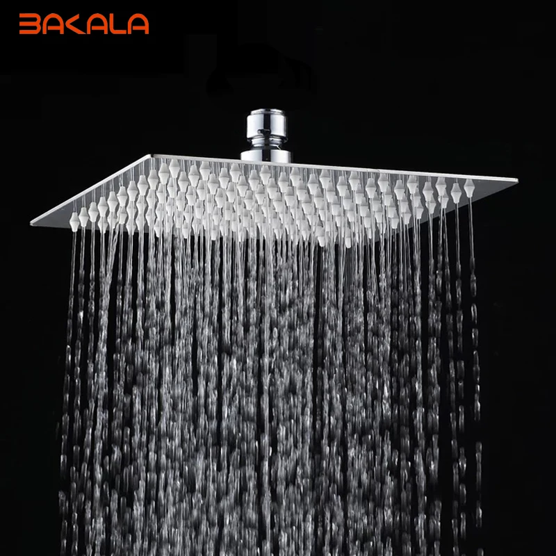 

Freeshipping 12'' (12 Inch) Ultrathin Bathroom square overhead rainfall shower head CP121200