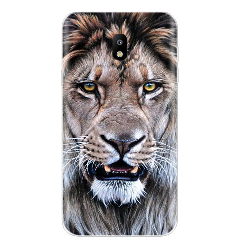 Soft TPU Case For Samsung Galaxy J1 J2 prime J3 J4 J5 J6 J7 2016 2017 2018 Silicon Pattern Cover Lion leopard AE106 |
