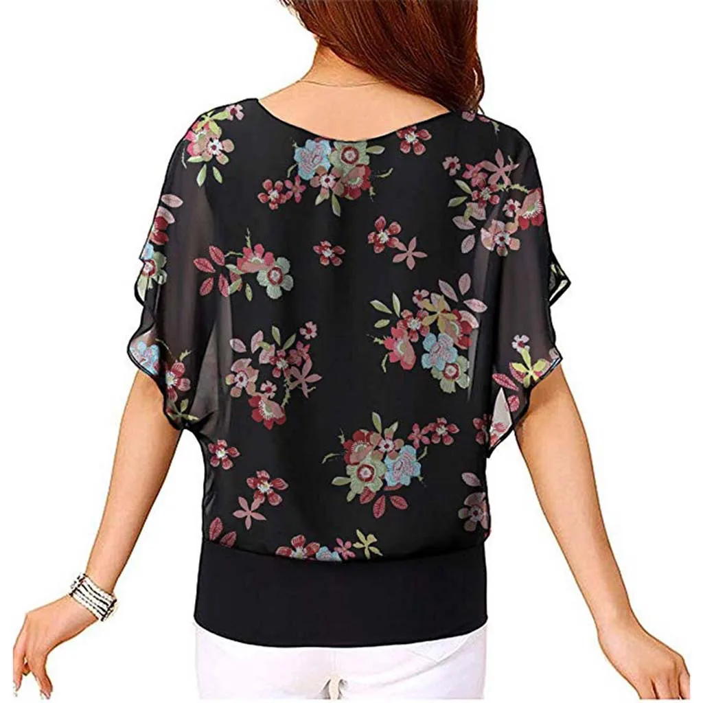 Женская футболка с коротким рукавом свободная большого размера принтом и