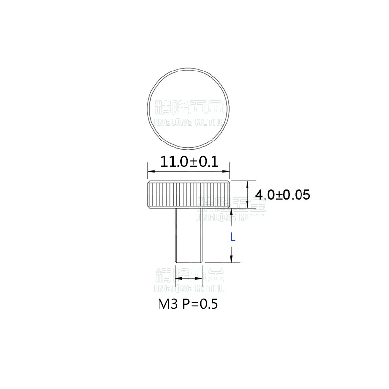 Винт для большого пальца M3 GB835 * 5/6/8/10/12/16/20 мм накатывающаяся плоская головка