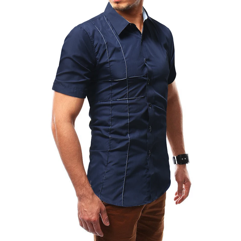 

2018 New Design Men'S Casual Shirt Breathable Casual Shirt Men Long Sleeve Big Size Office Dress Shirts Men Camisa Masculina