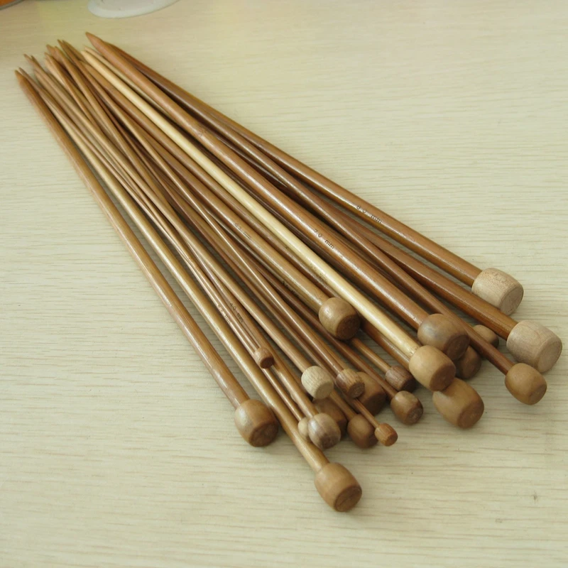 14 2 &quot36 см Углеродистые бамбуковые плетеные иглы с одной заостренной ручкой