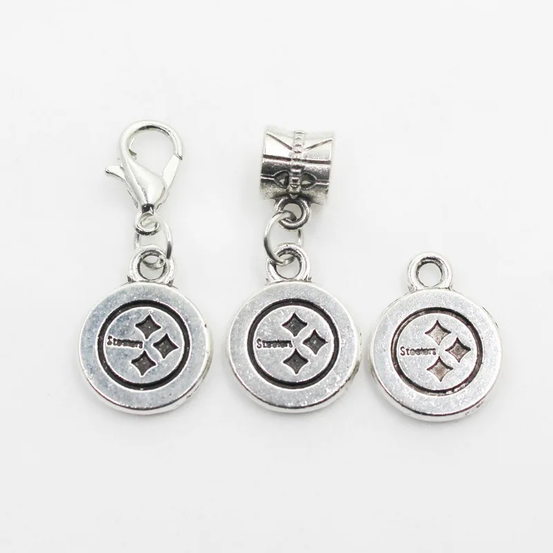 New 20pcs/lot Silver Football Team Dangle Charms Lobster Clasp DIY Bracelet Necklace Pendants Jewelry Hanging | Украшения и