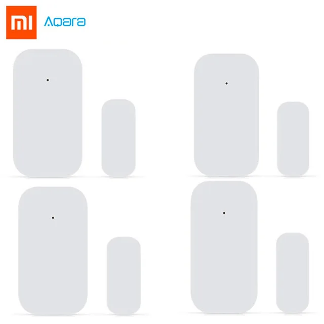 4Pcs Door Sensor Xiaomi Aqara датчик окна двери Zigbee беспроводное соединение умный мини дверной датчик работает с Android IOS приложение управление - Цвет: 4Pcs Door Sensor