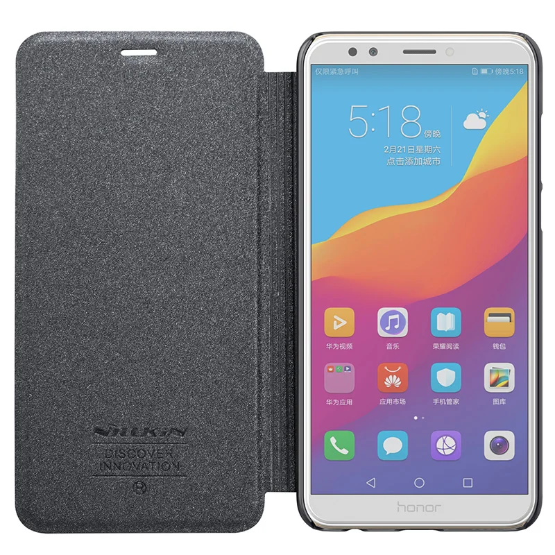 Чехол для Huawei Honor 7C кожаный чехол NILLKIN бизнеса задняя крышка откидной телефона