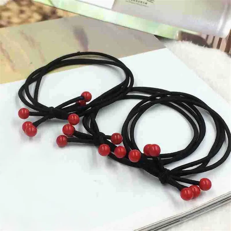 Модные женские аксессуары для волос красный бисер повязка &quotконский хвост&quot