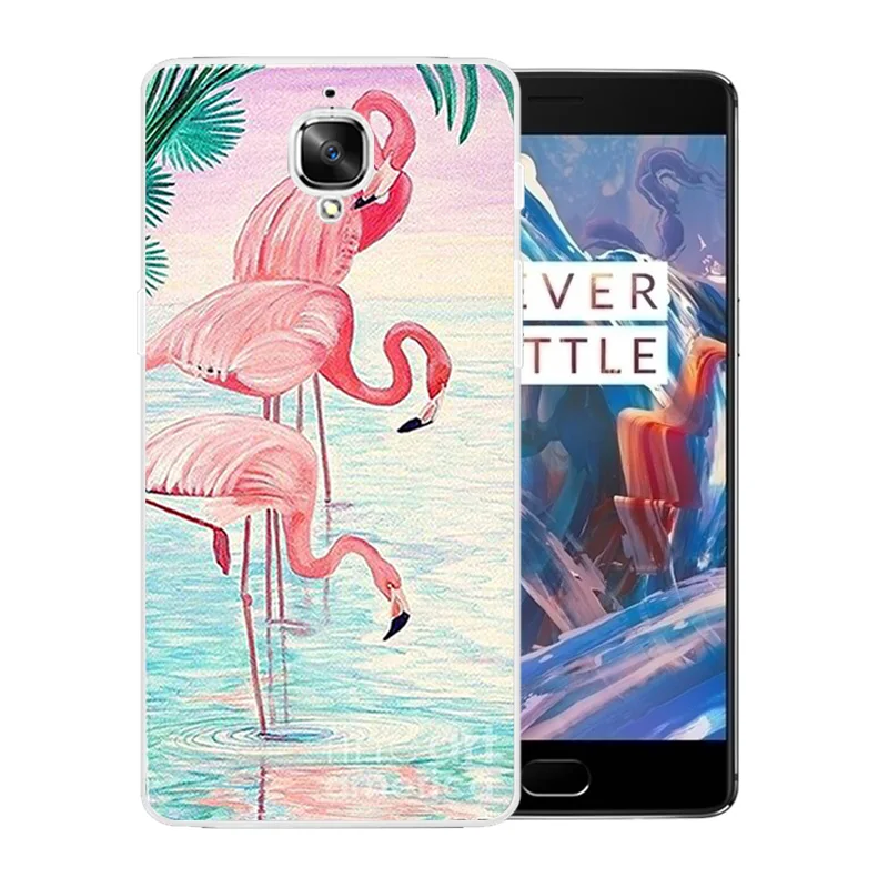 Чехлы для телефонов OnePlus 3/3t A3000 с рисунком фламинго полная защитная задняя крышка