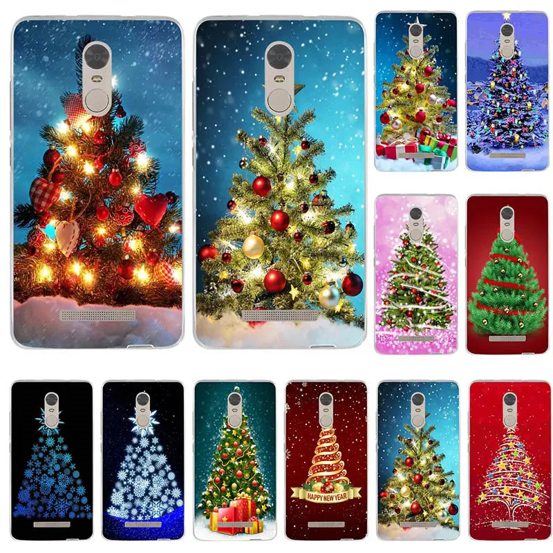 Рождественские елки мягкие силиконовые чехлы из ТПУ для телефонов Xiaomi Redmi Mi Note 2 3