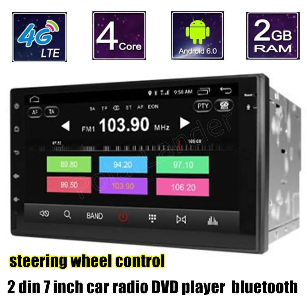 Автомагнитола 2 din с зеркалированием экрана Android 6 0 4G Wi Fi DVD GPS стереозвук радио