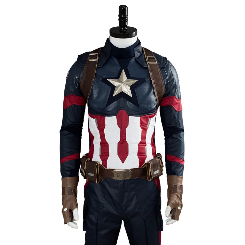 Мстители эндгейм Капитан Америка Косплей Steve Rogers Косплей Костюм взрослых мужчин полный костюм нарядный Хэллоуин костюм