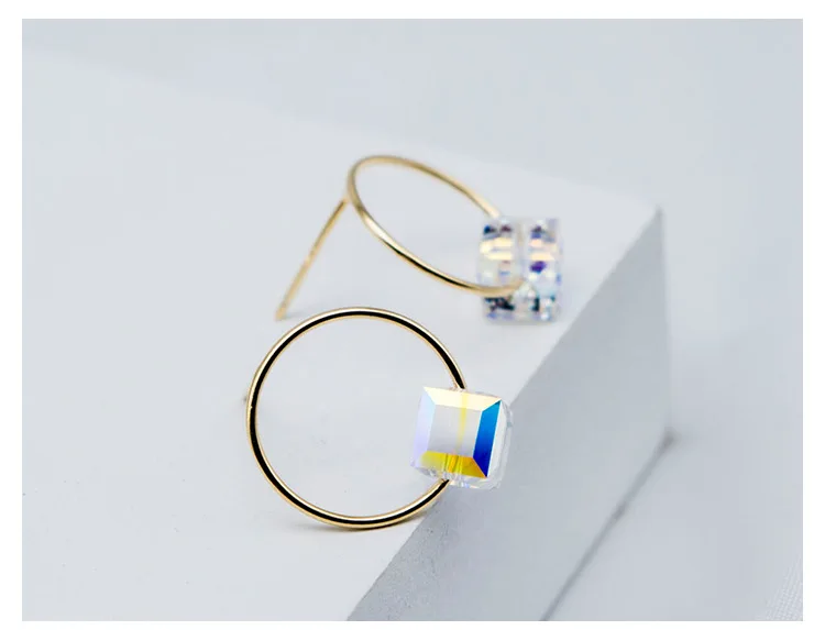BAFFIN настоящие 925 Серебряные кубические кристаллы от SWAROVSKI серьги-гвоздики для женщин офисные золотые вечерние ювелирные изделия подарок матери