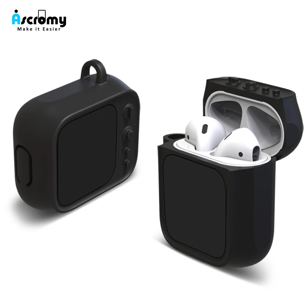 Ascromy портативный защитный силиконовый чехол для зарядки наушников Apple Airpods Air pods