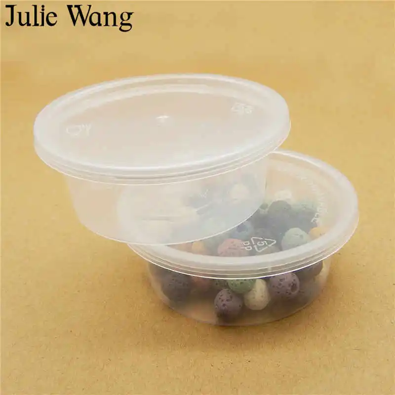 Пластиковая коробка для хранения слизи Julie Wang 10 шт. круглые квадратные контейнеры