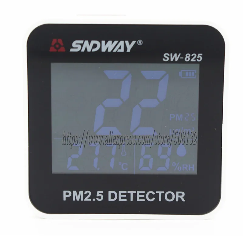 SNDWAY SW-825 цифровой детектор PM2.5 измеритель температуры и влажности портативный