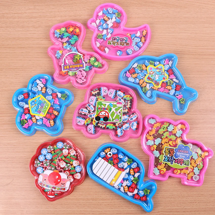 1 коробка милые Kawaii животные резиновые ластики для офиса обучающий карандаш ластик для детей подарок креативная Корейская Канцелярия Новинка