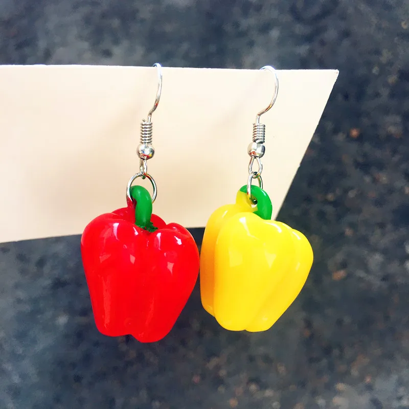 Женские креативные серьги ручной работы желто красные из Чили для девочек и