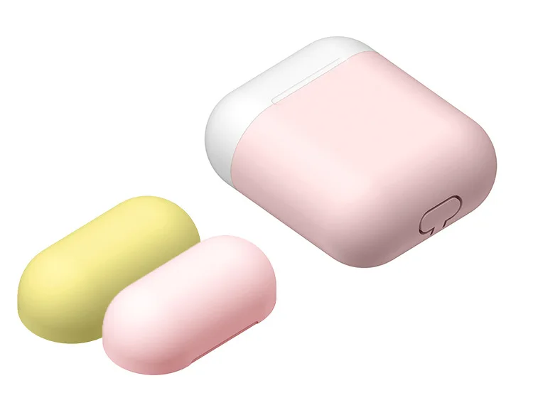 Pink Красочный милый чехол для наушников для Apple Airpods 2, мягкий силиконовый чехол для Bluetooth Air Pods 2, чехол AirPod 2 Coque - Цвет: Pink