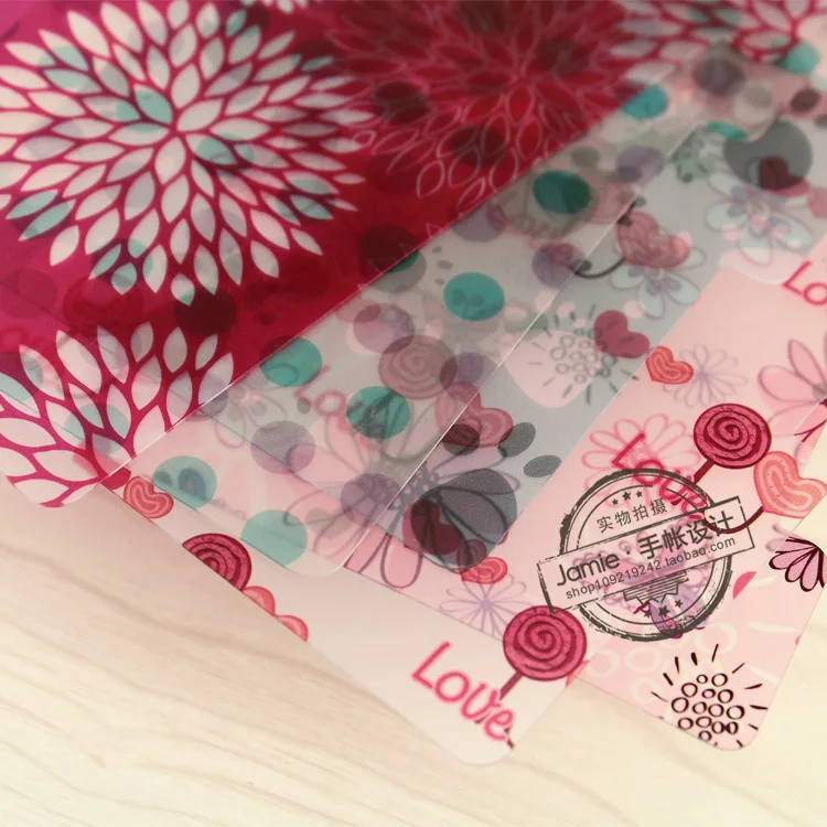 Разделители из полипропиленового материала для блокнотов со свободными листами