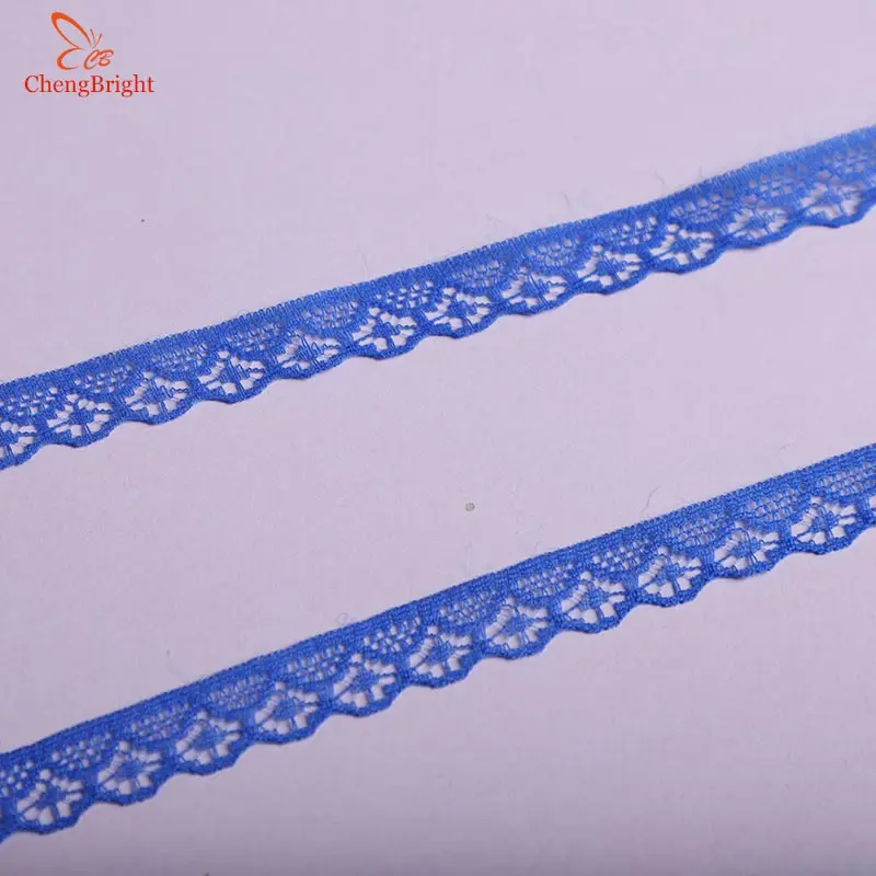 Royal blue ChengBright 10 ярдов кружевная лента 14 мм ширина кружевная отделка Ткань DIY вышитые кружева отделка для швейных аксессуаров Африканское кружево - Цвет: Royal blue