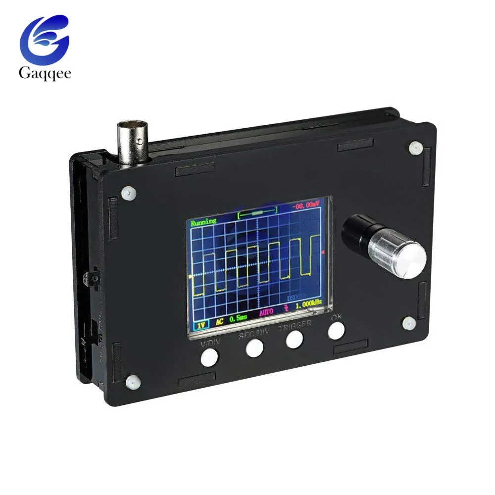 

Fully Assembled Oscilloscope DSO--328 Portable Digital Oscilloscope 2.4"TFT 1Msps 0-200KHz STM32 with Alligator Clips Probe Case