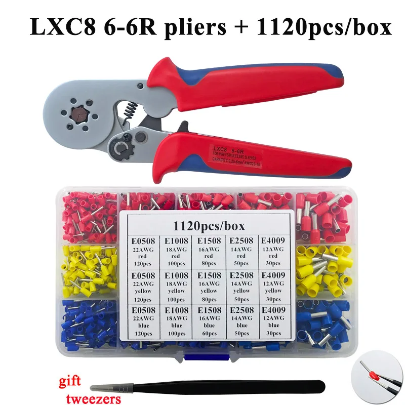 LXC8 6-6R 1120H LXC8 10С 0,25-10mm2 23-7AWG LXC8 6-6/6-4 0,25-6mm2 HSC8 6-4R обжимные клещи электрическая трубка Клеммы Коробка мини фирменный Зажим инструменты - Цвет: LXC8 6-6R 1120H
