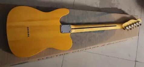 Новое поступление Custom Shop желтый Telecaster гитары Винтаж Клен Накладка hot белый
