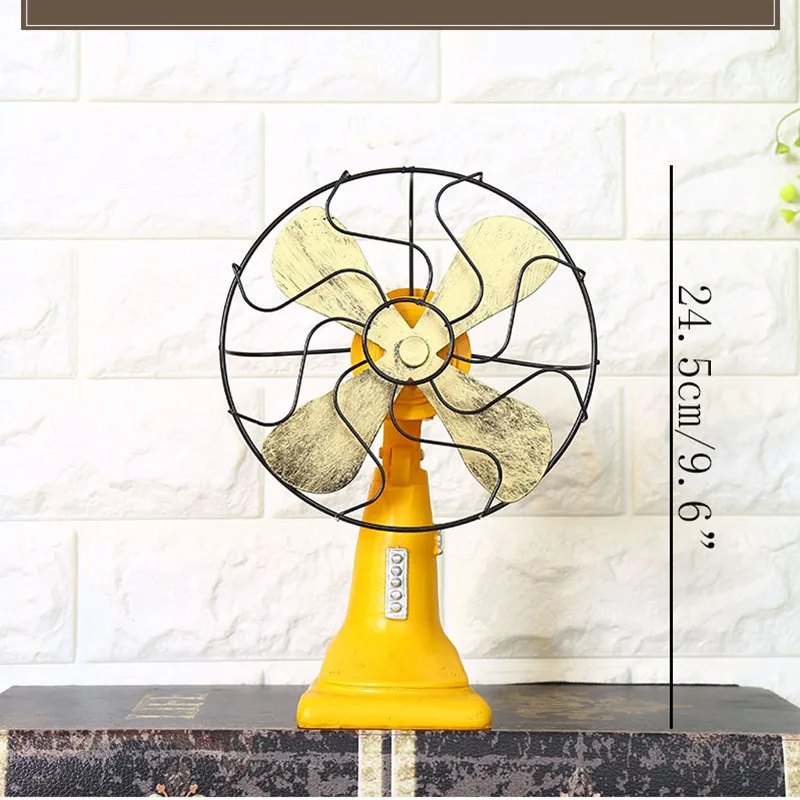 Винтаж Стиль Смола ремесло вентилятор Модель якоря на день рождения Настольный