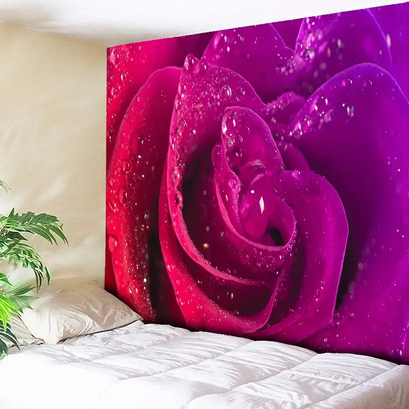 

Rose Flower Tapestry Wall Hanging Hippie Indian Mandala Tapestries Trees Decoration Bohemian Wall Tapestry Wedding Table Cloth