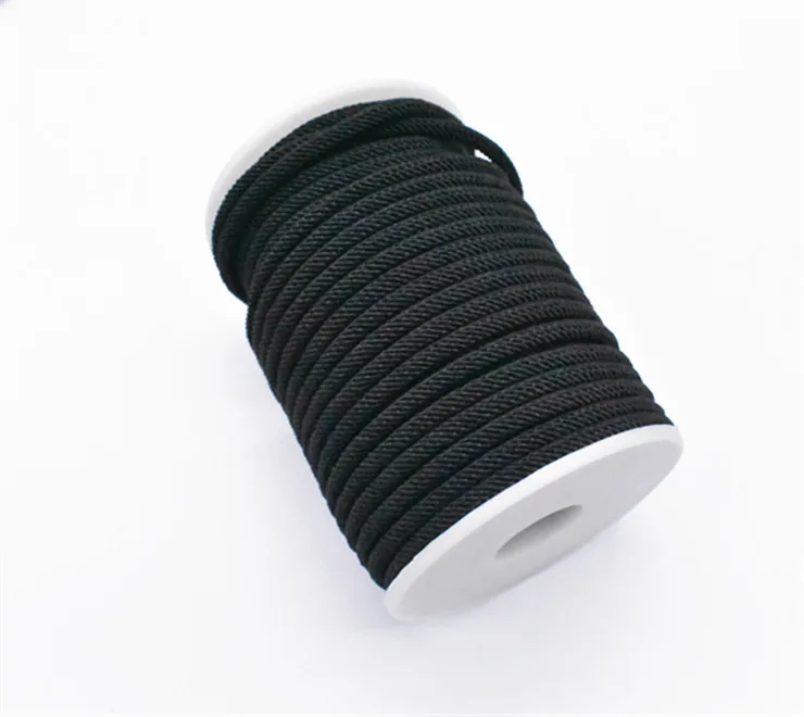 

4mm Black Nylon Braided Rope For Making Handmade Bracelet Necklace 2M