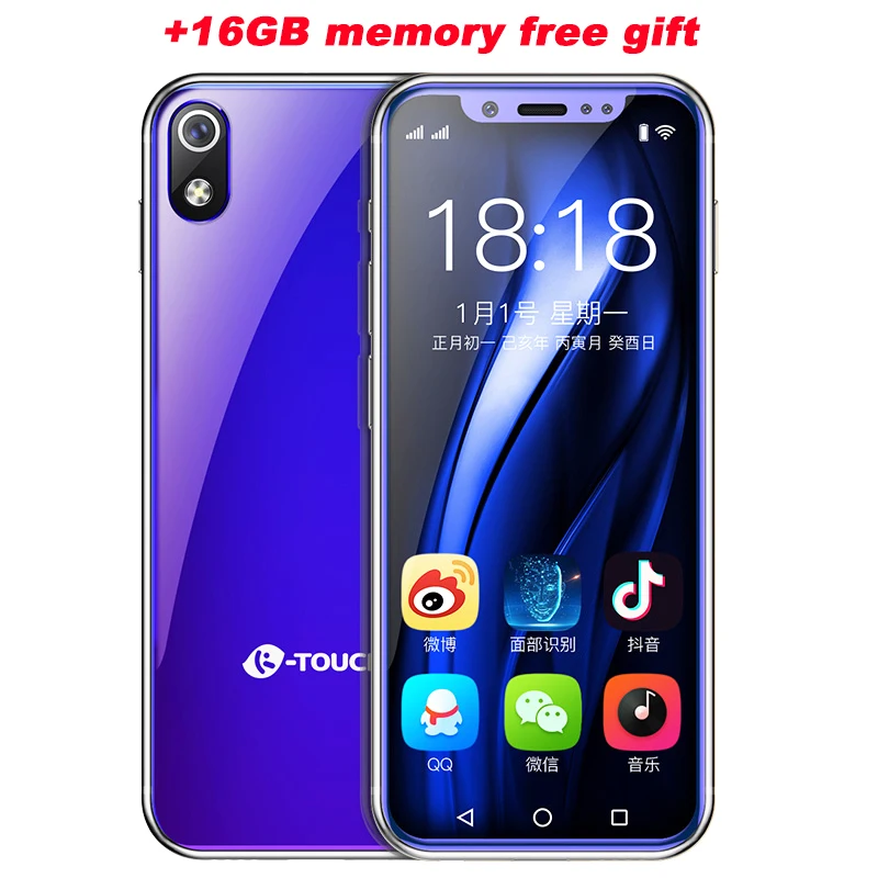 Супер мини мобильный телефон BT mate K TOUCH I9 Android 8 1 2 ГБ 32 Bluetooth Celular Face ID Wi Fi Студент 4 г