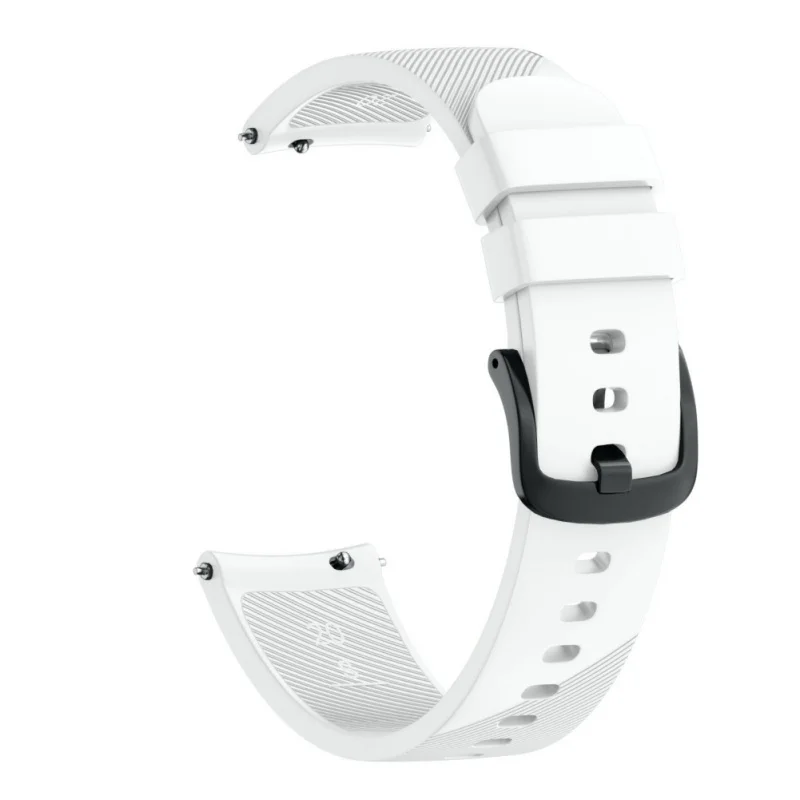 Белый Ширина 20 мм силиконовый ремешок для часов samsung Galaxy Watch Garmin Amazfit сменный Браслет ремешок для часов для спорта - Цвет ремешка: Белый
