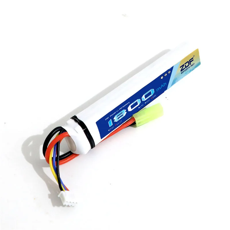Аккумулятор ZDF Power RC Lipo 11 1 В 1800 мА · ч 25C 50C 3S аккумулятор для мини-страйкбола модели