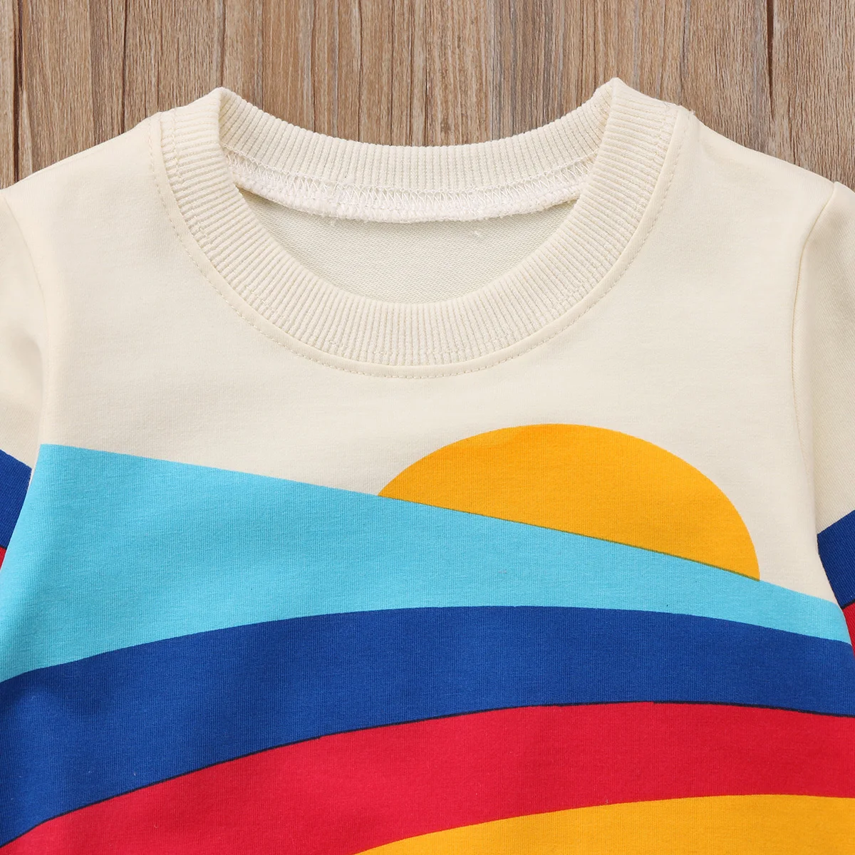 2018 Фирменная Новинка Малыш младенцу Одежда для детей малышей девочек Радуга топ