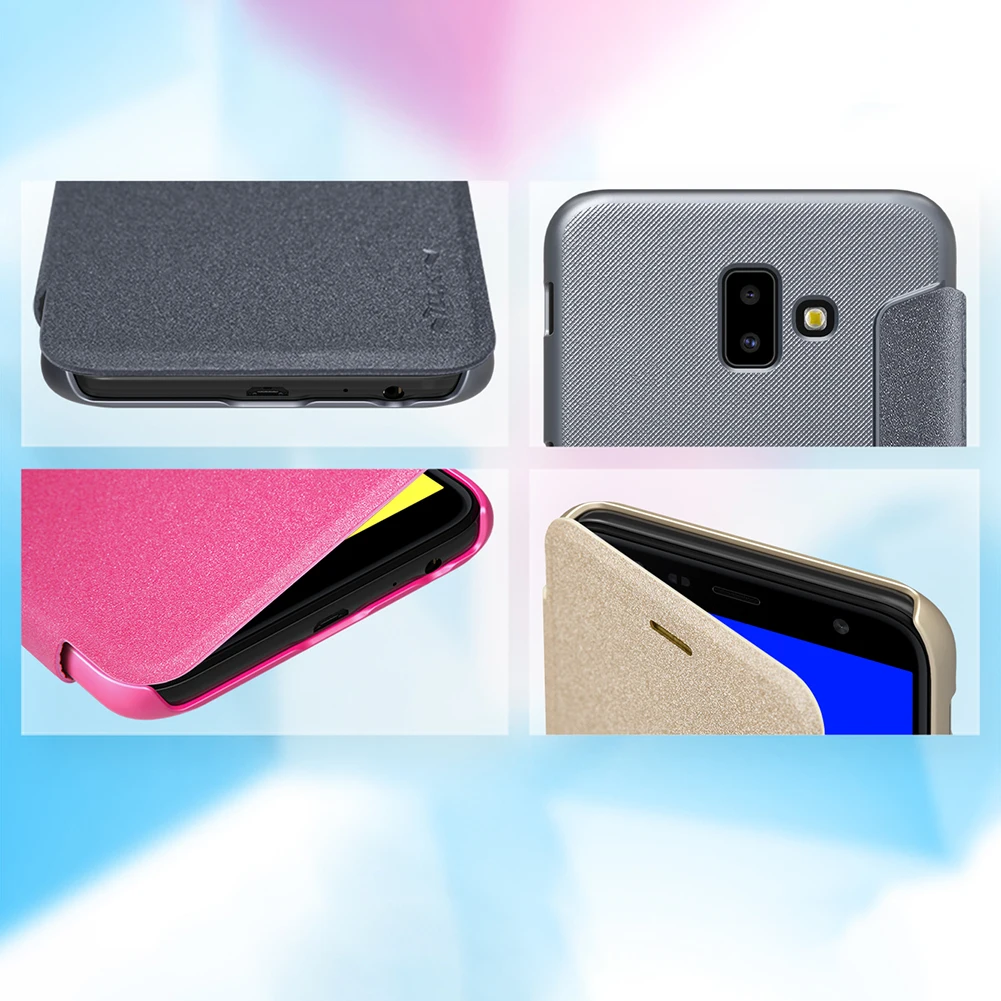 Чехол для Samsung Galaxy j6 Plus чехол J6 + флип-чехол блестящий из искусственной кожи серии